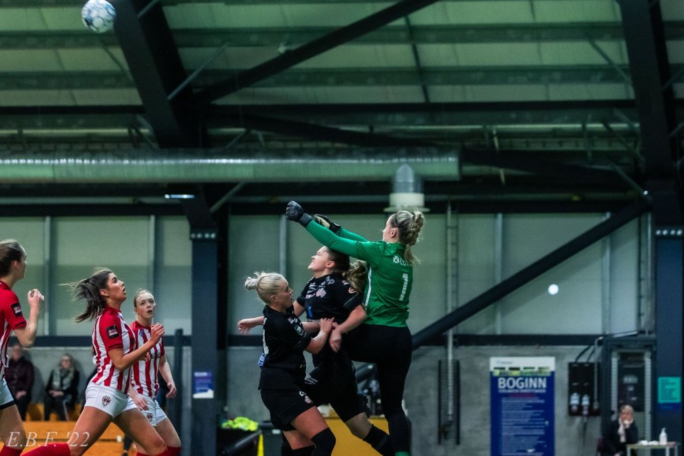 Úr leik liðanna í Lengjubikarnum í mars. Mynd: Egill Bjarni Friðjónsson