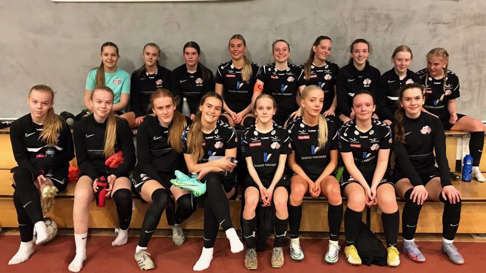 Þór/KA-liðið að loknum leik í Boganum fyrr í mánuðinum.