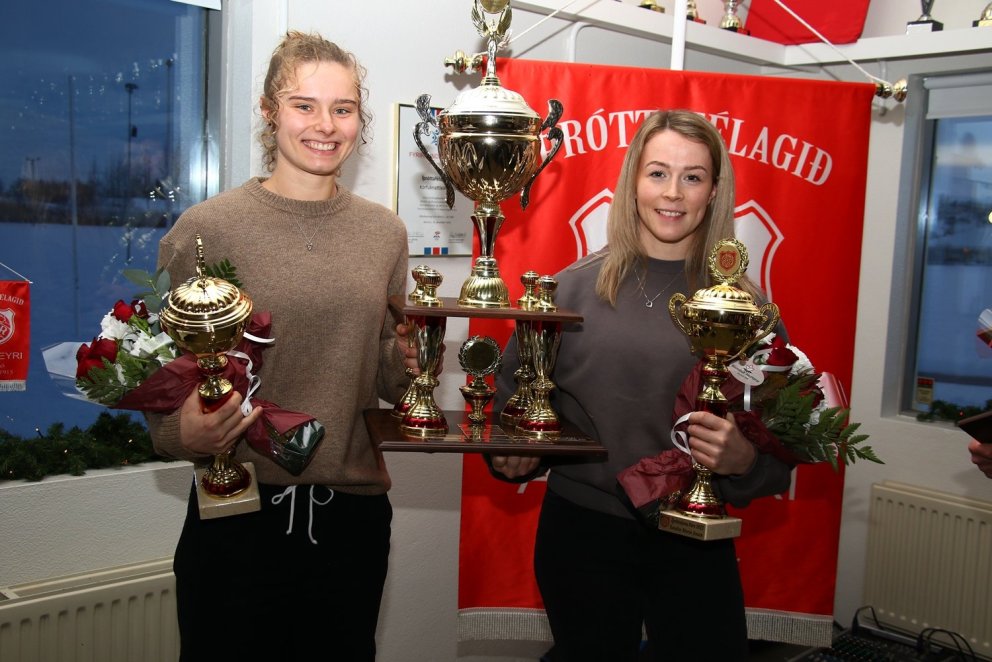 Maddie Sutton og Sandra María Jessen, íþróttakonur Þórs 2023.