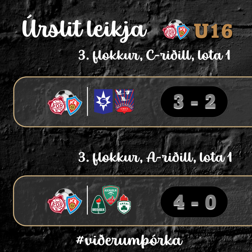 U16: Tveir sigrar í Boganum í dag