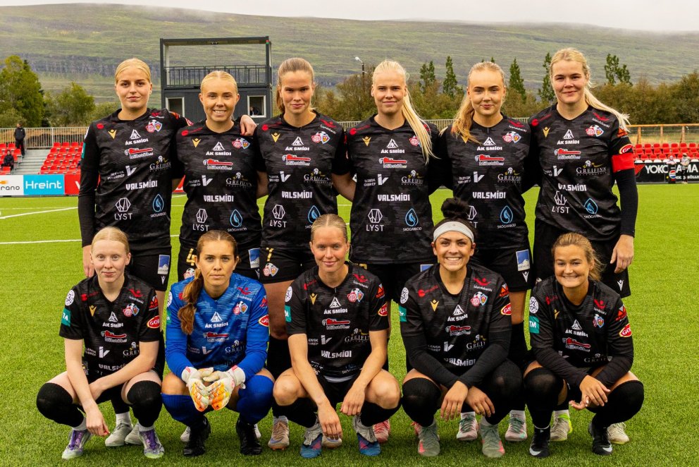 Byrjunarliðið gegn Fram 7. ágúst. Mynd: Ármann Hinrik.
- - -