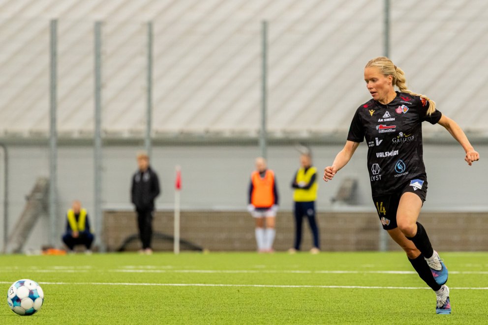 Margrét Árnadóttir skoraði eina mark Þórs/KA í 1-2 tapi gegn Fram í gær. Myndin er úr fyrri leik lið&hellip;