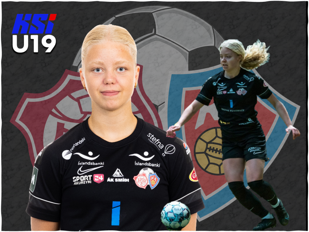 Ísfold Marý Sigtryggsdóttir. Innfelda myndin er úr mynd Egils Bjarna Friðjónssonar frá leik Þórs/KA …