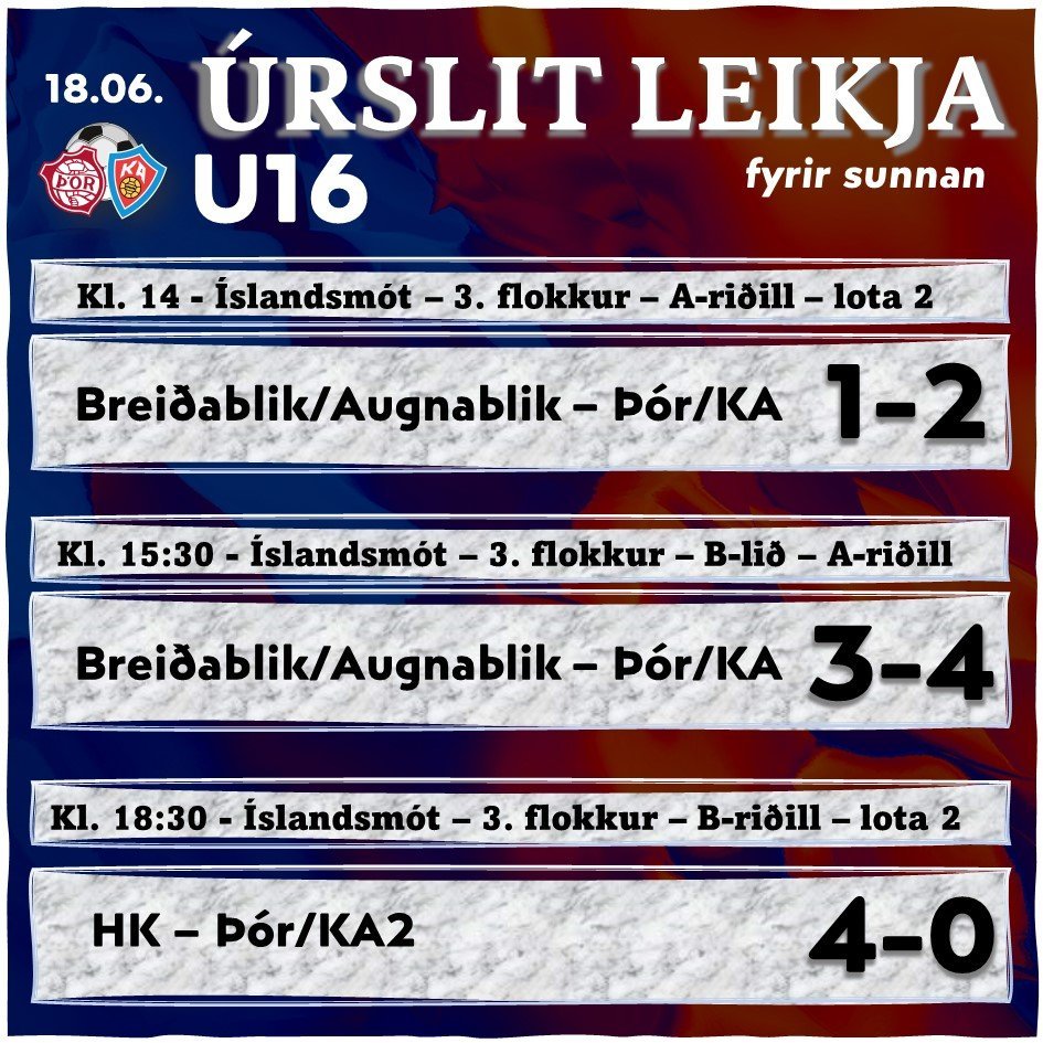 Fjórir sigrar í fimm leikjum um liðna helgi