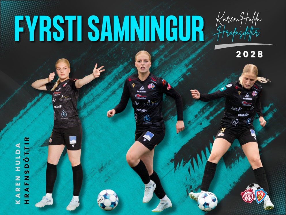 Karen Hulda Hrafnsdóttir undirritar sinn fyrsta samning