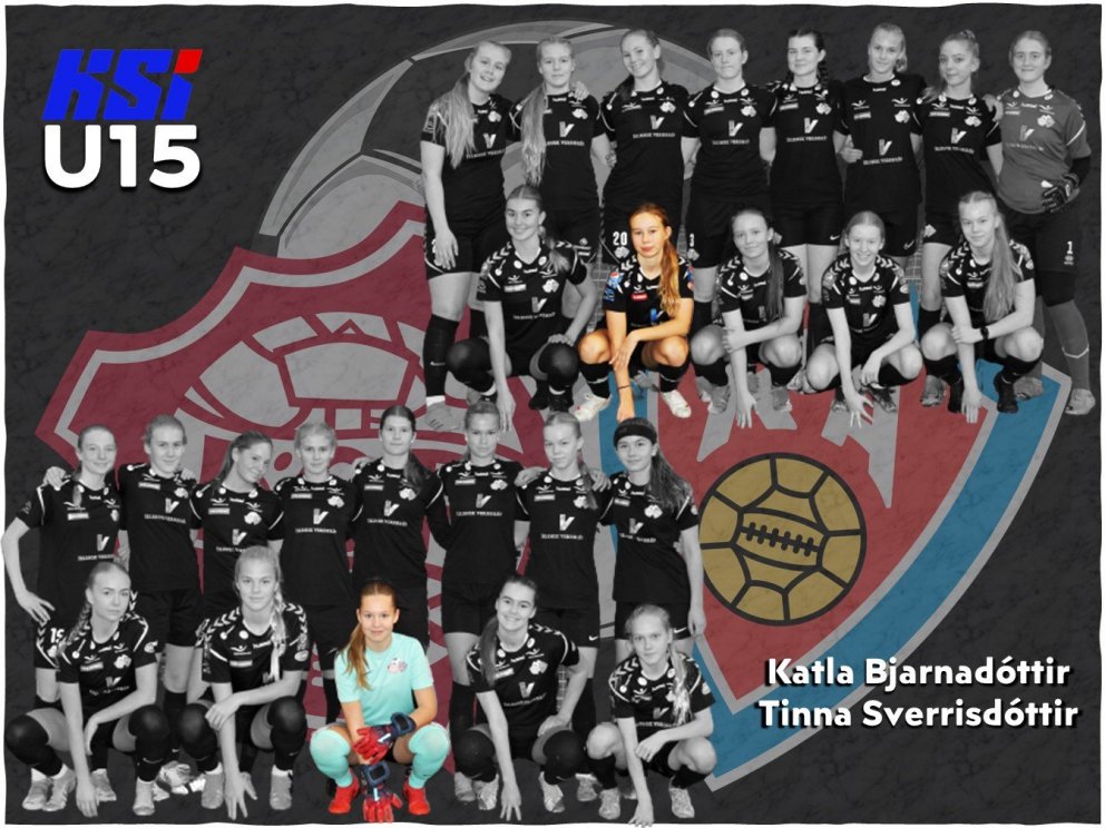 Katla Bjarnadóttir og Tinna Sverrisdóttir á liðsmyndum með félögum sínum í Þór/KA á Stefnumóti í fyr…