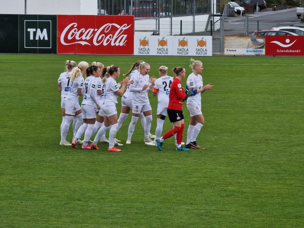 Einbeitingin leynir sér ekki fyrir leikinn í gær. Mynd: Eiríkur Sigurðsson