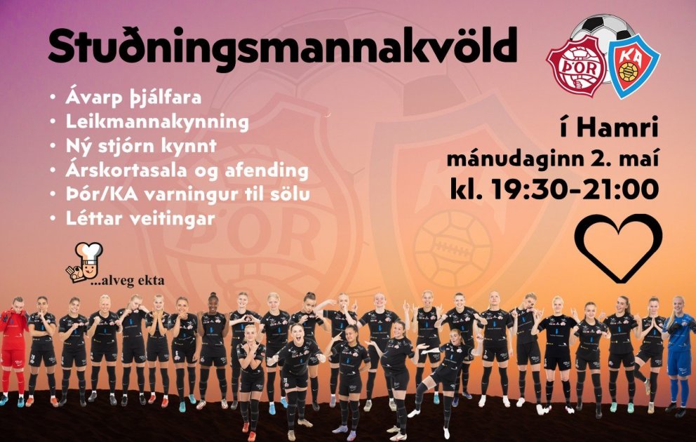 Stuðningsmannakvöld í kvöld