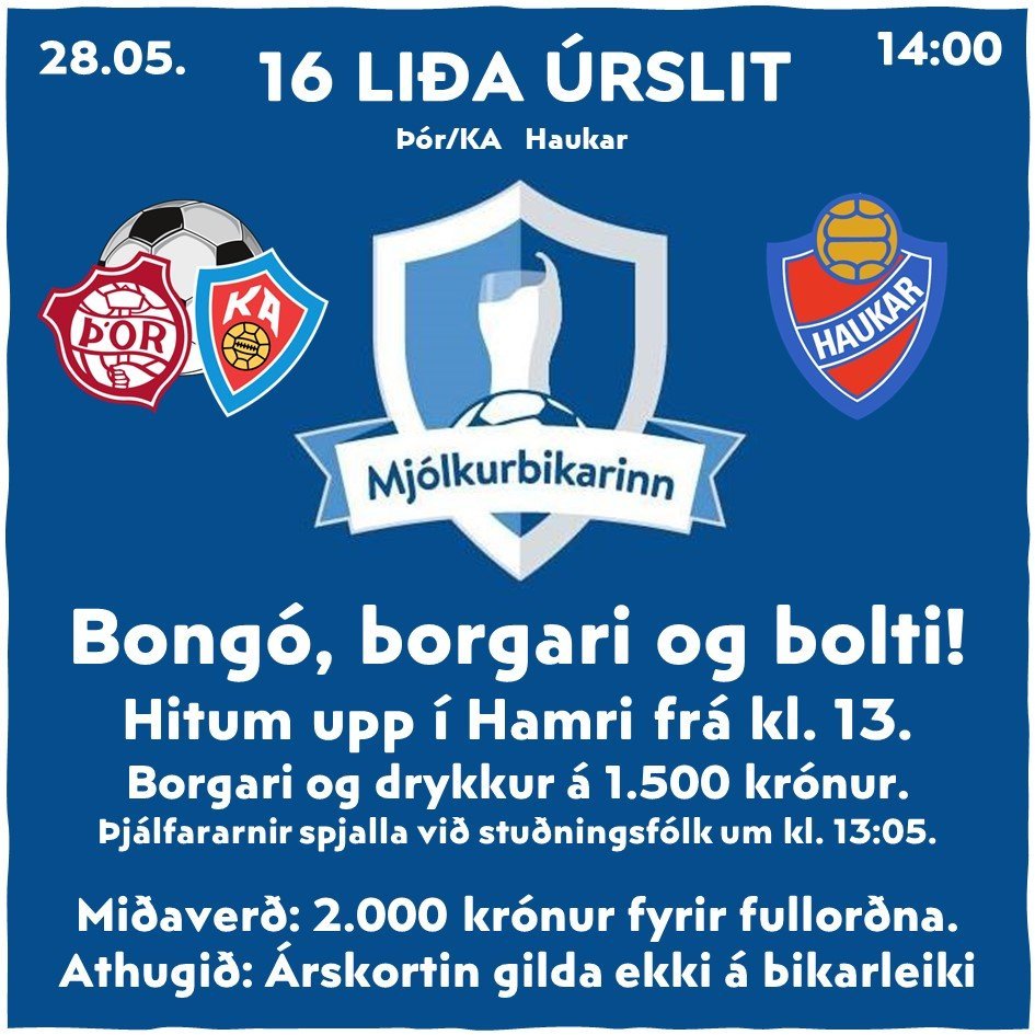 Leikið gegn Haukum í Mjólkurbikarnum