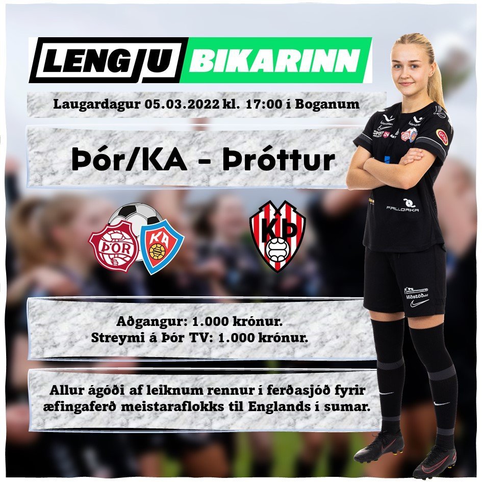 Aðgangur: 1.000 krónur fyrir fullorðna.
Streymi: 1.000 krónur.
Agóðu rennur í ferðasjóð leikmanna.