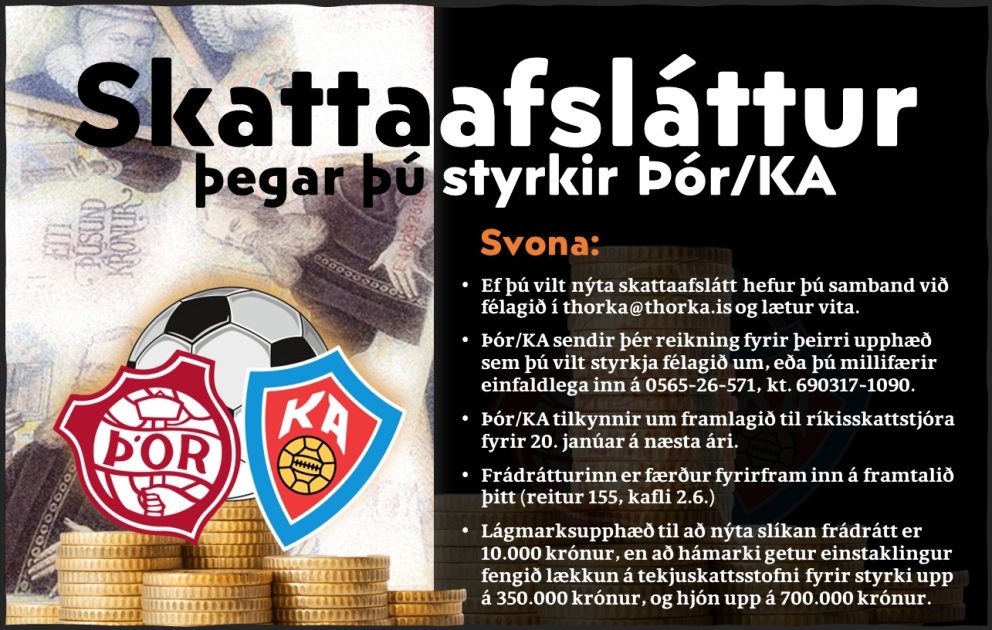 Fjárframlag veitir skattaafslátt