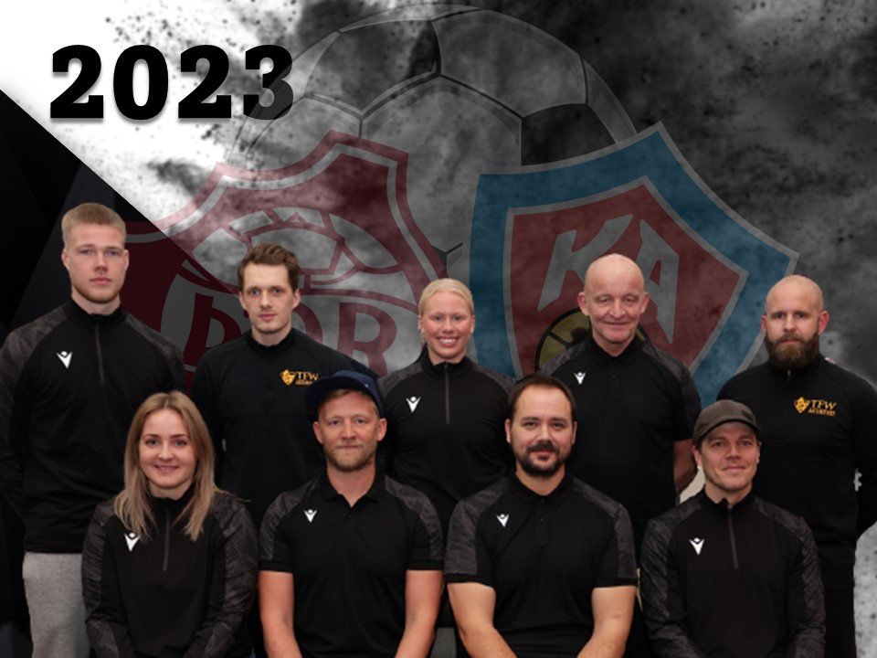 Þjálfarateymið. Aftari röð: Aron Birkir Stefánsson, Sigurbjörn Bjarnason, Hulda Björg Hannesdóttir, …