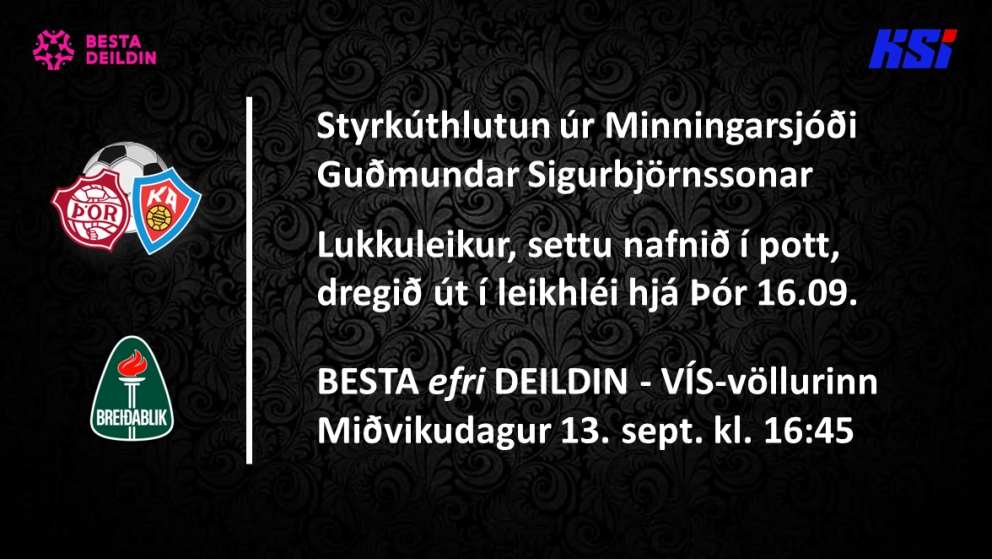 Styrkveiting úr Minningarsjóði Guðmundar Sigurbjörnssonar