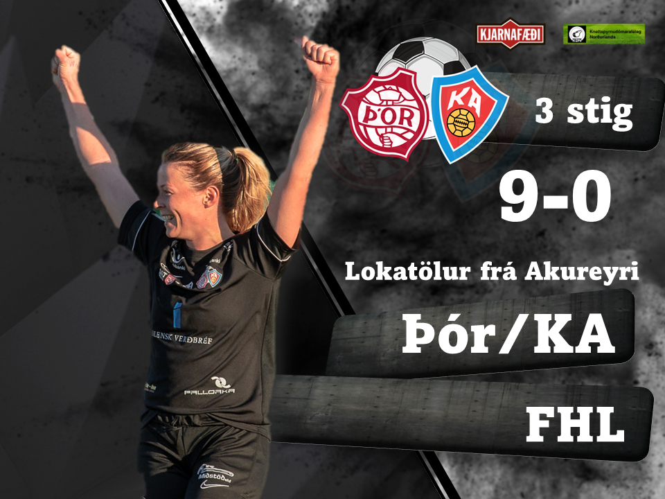 Öruggur sigur í dag. Sandra María Jessen raðaði inn mörkum á 17 mínútna kafla.