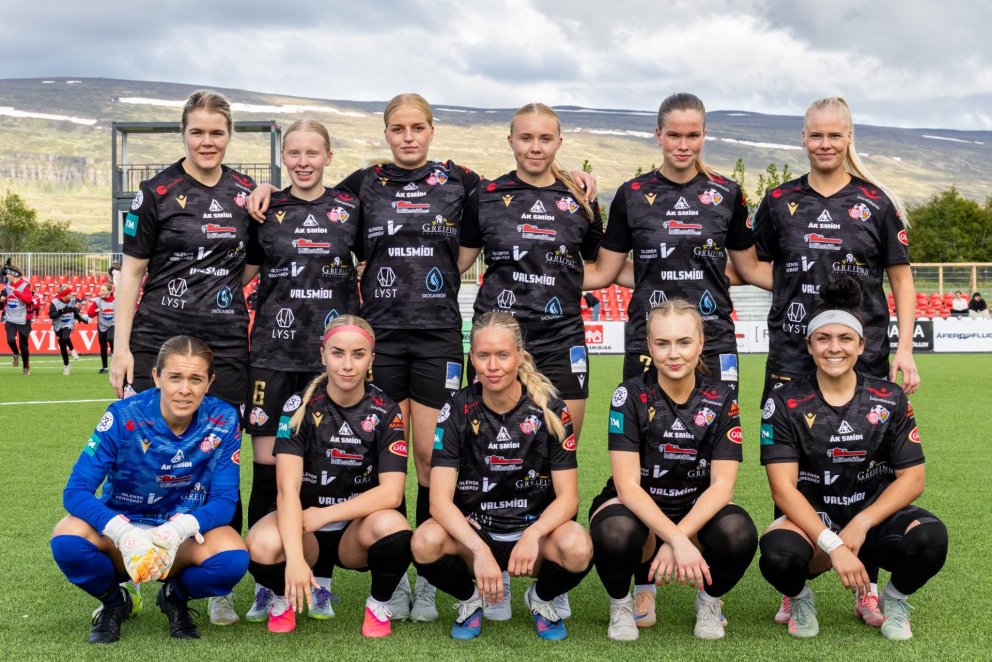 Byrjunarliðið í sigurleik gegn Þrótti 22. júní 2026. Mynd: Ármann Hinrik.

- - -