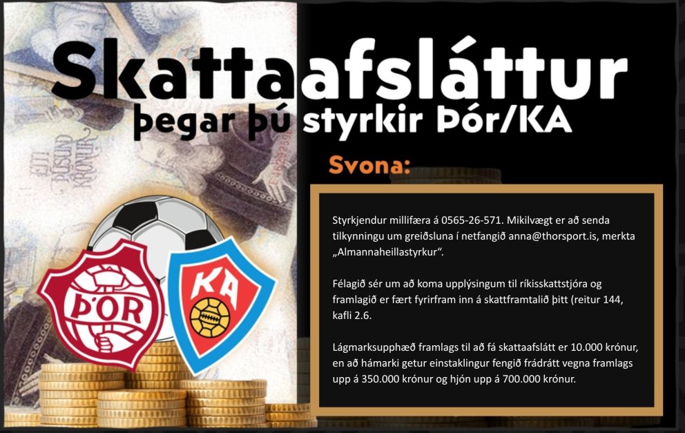 Fjárframlag veitir skattaafslátt