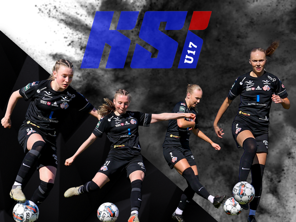 Krista Dís Kristinsdóttir og Angela Mary Helgadóttir æfa með U17 landsliðinu í janúar.
