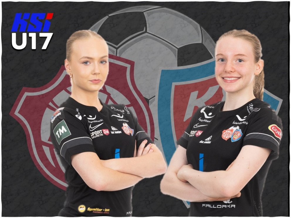 Angela Mary Helgadóttir og Krista Dís Kristinsdóttir.
