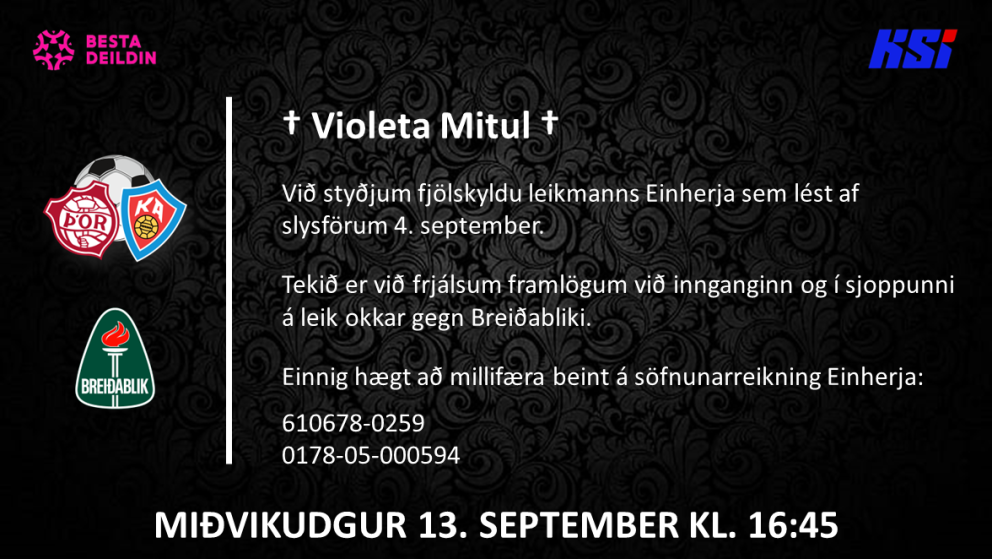 Við styðjum Einherja og fjölskyldu Violetu Motul