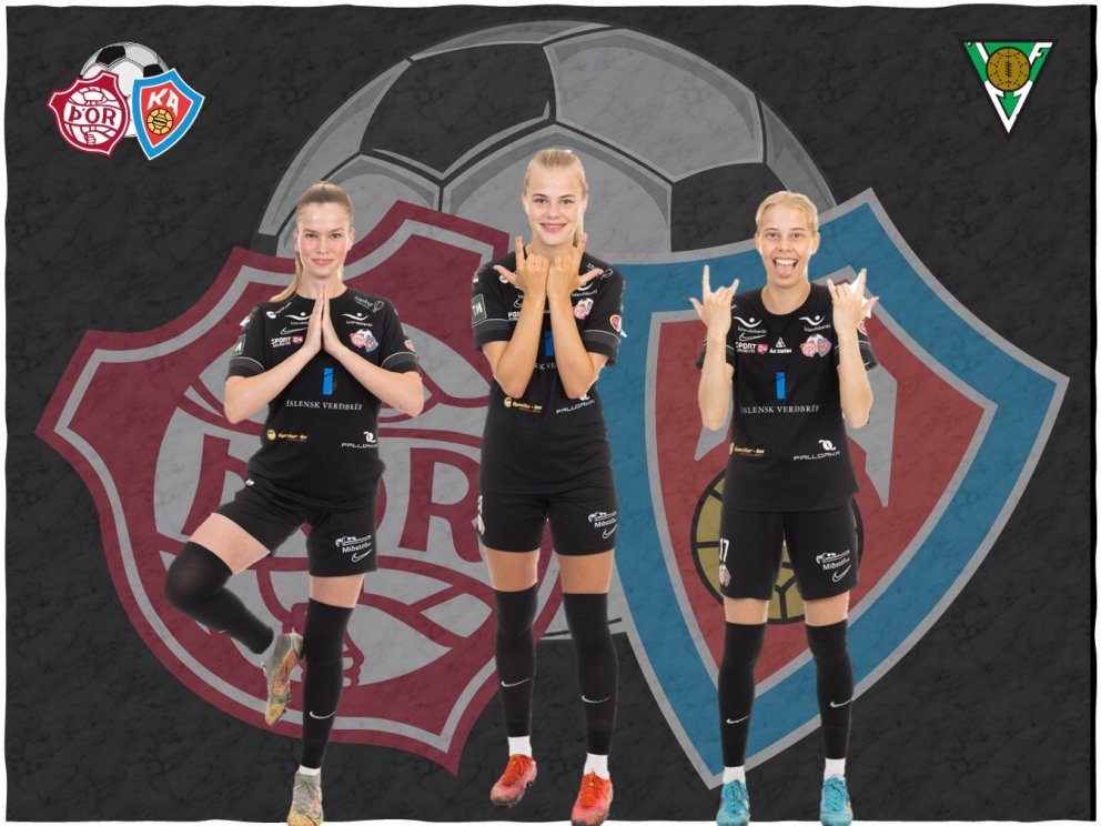 Amalía Árnadóttir, Sonja Björg Sigurðardóttir og Una Móeiður Hlynsdóttir. Samtals