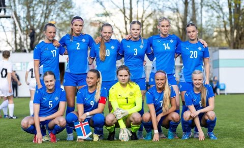 Byrjunarlið Íslands í 6-0 sigrinum á Eistlandi í öðrum leik liðsins í UEFA þróunarmótinu í Eistlandi…