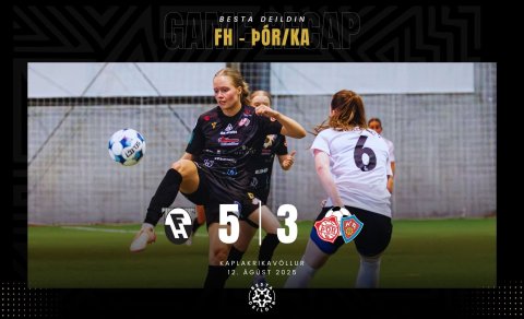 Margrét Árnadóttir spilaði sinn 200. leik fyrir Þór/KA í gær. Hér er hún í leik gegn FH í Boganum fy…