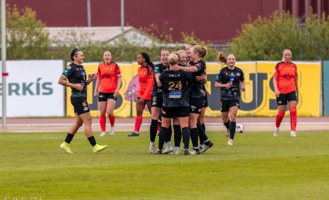 Frá leik liðanna á Akureyri í byrjun júní. Mynd: Egill Bjarni Friðjónsson.