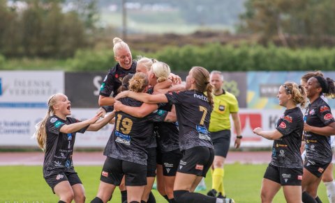 Jöfnunarmarkinu fagnað af mikilli ástríðu. Mynd: Egill Bjarni Friðjónsson.