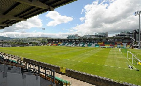 Tallaght Stadium í Dublin þar sem leikur Íslands og Írlands fer fram. Myndin er tekin af vef UEFA.