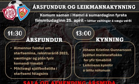Sumardagurinn fyrsti: Ársfundur, leikmannakynning, árskortasala