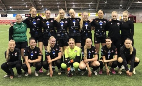 Þór/KA/Völsungur/THK í leik gegn FHL á Reyðarfirði í vor.