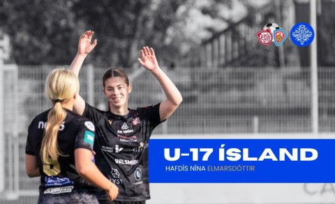 Hafdís Nína fagnar marki ásamt Auði Ósk Kristjánsdóttur úr Völsungi í leik sameiginlegs liðs Þórs/KA&hellip;