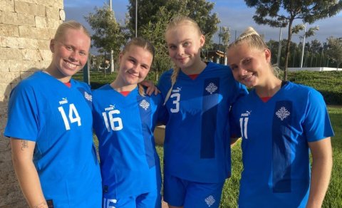 Okkar konur í Rabat. Hulda Björg Hannesdóttir, Karen María Sigurgeirsdóttir, Jakobína Hjörvarsdóttir…