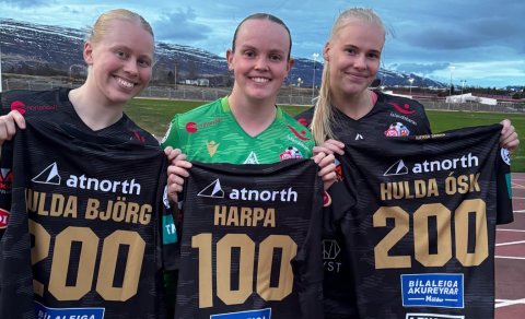 Hulda Björg Hannesdóttir, Harpa Jóhannsdóttir og Hulda Ósk Jónsdóttir. Myndasmiður: Agnes Birta Stef…
