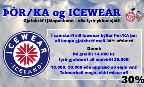 Gjafabréf í Icewear með 30% afslætti