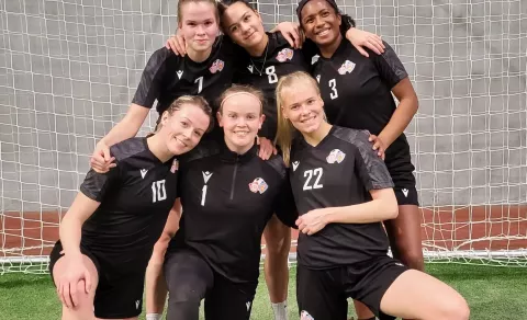 Sandra María Jessen (10) ásamt nokkrum af liðsfélögunum í Þór/KA.