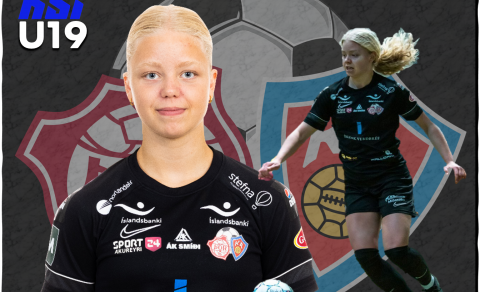 Ísfold Marý Sigtryggsdóttir. Innfelda myndin er úr mynd Egils Bjarna Friðjónssonar frá leik Þórs/KA …