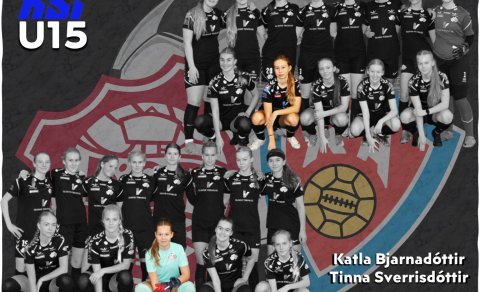Katla Bjarnadóttir og Tinna Sverrisdóttir á liðsmyndum með félögum sínum í Þór/KA á Stefnumóti í fyr…