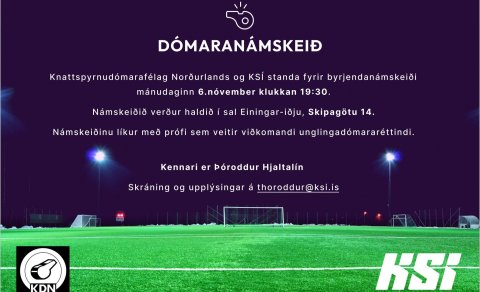 Dómaranámskeið 6. nóvember