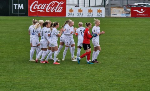 Einbeitingin leynir sér ekki fyrir leikinn í gær. Mynd: Eiríkur Sigurðsson