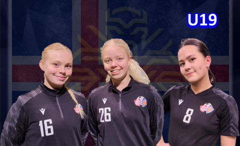 Jakobína Hjörvarsdóttir, Ísfold Marý Sigtryggsdóttir og Kimberley Dóra Hjálmarsdóttir eru á leið í s…