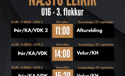 U16: Þrír leikir í dag og Íslandsmeistaratitill í húfi