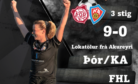 Öruggur sigur í dag. Sandra María Jessen raðaði inn mörkum á 17 mínútna kafla.
