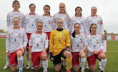 Byrjunarlið Þórs/KA gegn Turbine Potsdam 28. september 2011. Aftari röð frá vinstri: Bojana Besic, G…