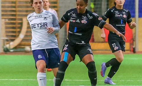 Tiffany McCarty er ný í hópnum, kom frá Breiðabliki. Hér er hún í leik gegn Keflavík í Boganum fyrr …