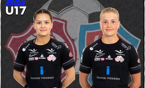 Kimberley Dóra Hjálmarsdóttir og Iðunn Rán Gunnarsdóttir.