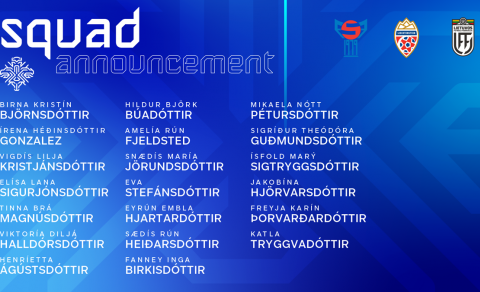 Okkar stelpur á sínum stað í byrjunarliðinu.